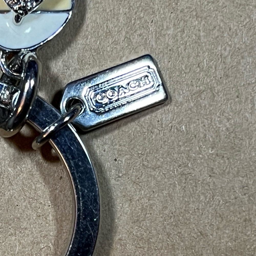 COACH 💕 Vintage Flip Flops Multicolor Bag Charm/Keychain EUC Silver Tone - Picture 5 of 7